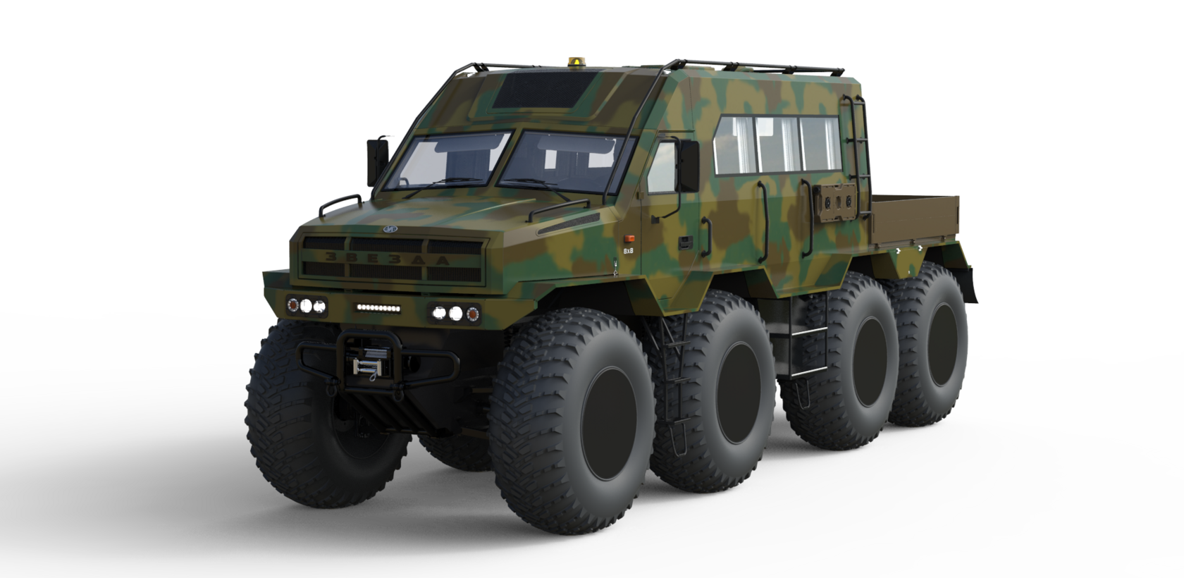 Пикап ЗВЕЗДА 8×8 — внешний вид машины
